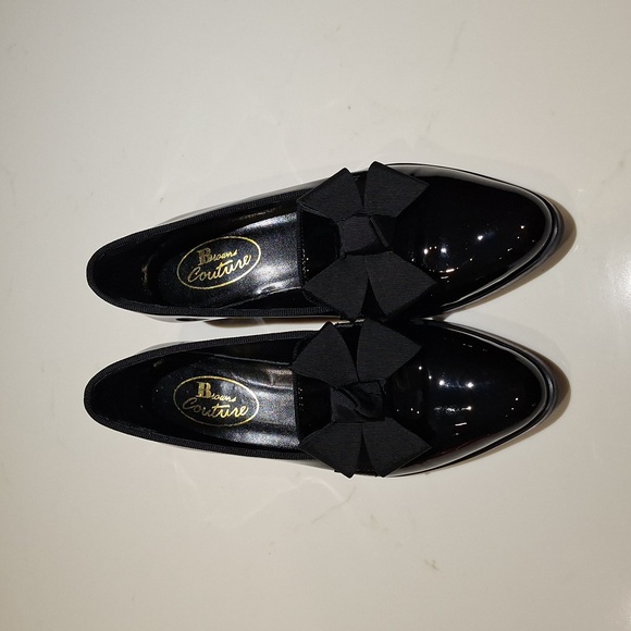 NWOT Brown's Couture "Tulip" Black Patent Loafers w/ Bow Detail (EU38/US7.5) - Picture 3 of 9